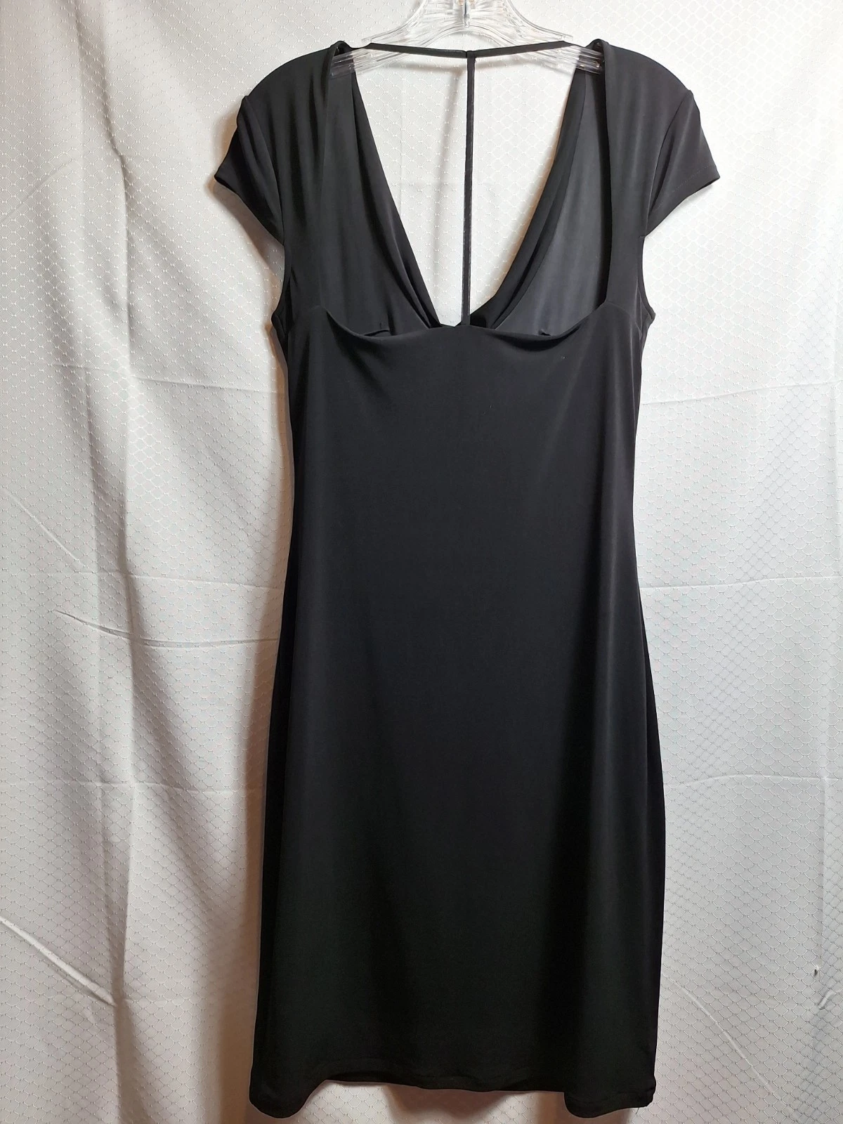 UNDERCOVER Abito nero VICTORIA'S SECRET scollo a scoop taglia S nero setoso cappuccio manica Y2K