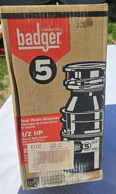 InSinkErator Badger 5 Garbage Disposal, Standard Series 1/2 HP Continuous Feed