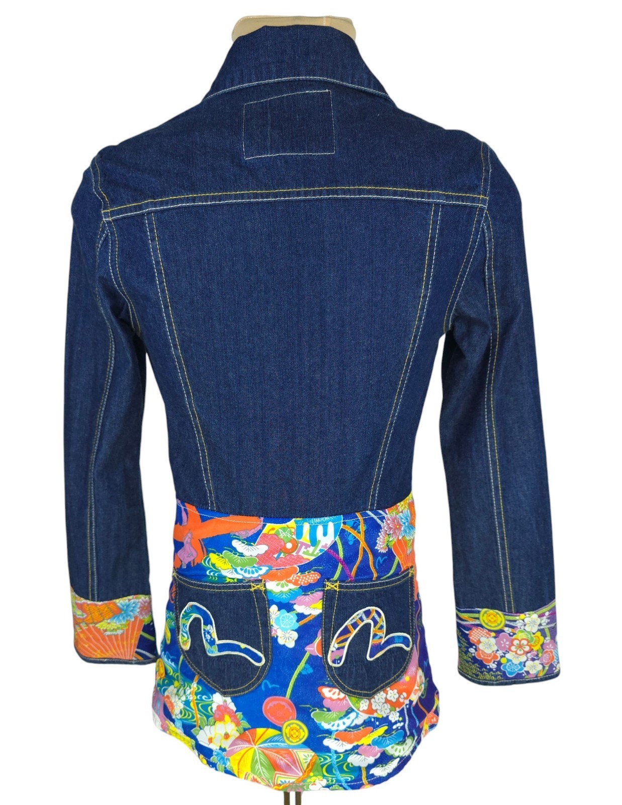 Rare Vintage Evisu 3520 Womens Blue Cotton Denim Jacket Size S* image 2