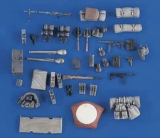 1/35 Resin Scene Model WWII Accessories Kit Unpainted Miniature Set GK