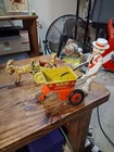 MARX Sam The Gardener & DONKEY CART WIND-UP Working BUT FINICKY EXCELLENT !!