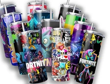 Fort Nite Video Game 20 OZ STAINLESS STEEL TUMBLER CUP +LID/STRAW