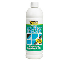PVCu SOLVENT CLEANER 1 LITRE REMOVE DIRT MARK FRAMES TRIM AND CLADDING EVERBUILD