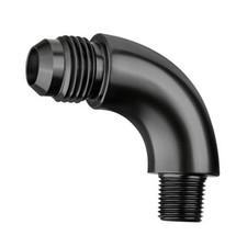6AN to 1/8" NPT Male One Piece Full Flow Fitting 6AN to 1/8 NPT 90 Degree