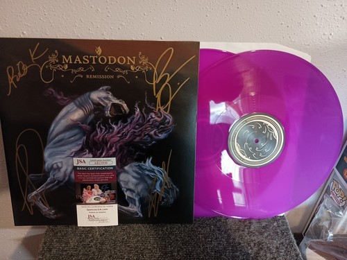 MASTODON Remission Band SIGNED 2LP Purple Vinyl Album Gatefold JSA COA