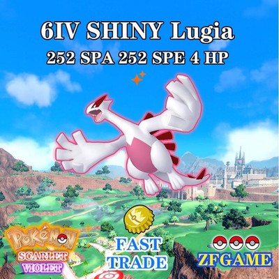  POKEMON 6IV SHINY Lugia + EVS   SCARLET and VIOLET  Online delivery  ENG