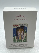 HALLMARK 2018 NIFTY FIFTIES KEEPSAKE ANGEL TREE TOPPER Christmas Ornament