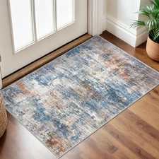 Small Abstract Area Rug 2x3 Ft Entryway Rugs Washable Door Mat Indoor Entranc...