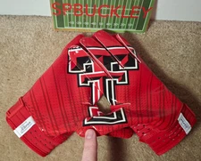 UNDER ARMOUR SPOTLIGHT NCAA TEXAS TECH RED RAIDERS RECEIVER FOOTBALL GLOVES LG