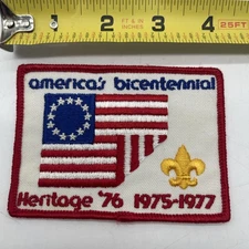 Vintage 1976 Boy Scout American Bicentennial Heritage Patch 3x4” Rectangular