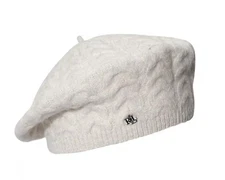 LAUREN Ralph Lauren Women's Fluffy Cable Cream Berets One Size
