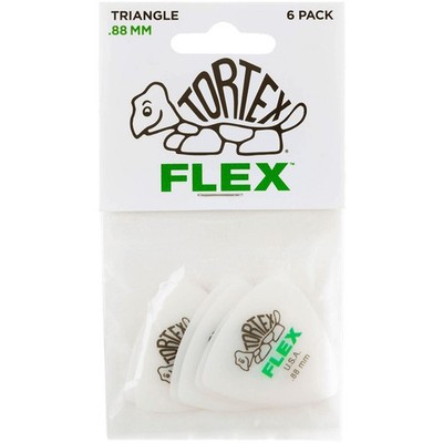 Plektrum Dunlop Tortex Flex Triangle 0,88 mm (6Stck) Plek Pick NEU
