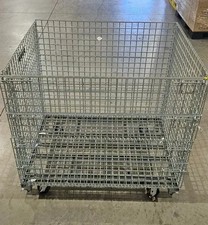Contenant démontable en treillis métallique avec roulettes – 48 x 40 x 43 1⁄2 po