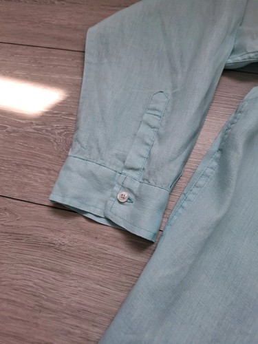 Boden Linen Shirt Size 22 UK Regular Baby Blue Mint condition - Picture 4 of 6