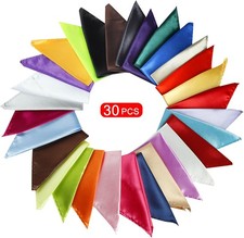 Boda Set Panuelo Para Hombre Lote 30 Pic Surtidos Partido De Seda Raso Plaza