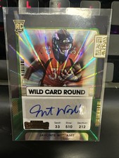 2021 Contenders Wild Card Round Rookie Auto Green Laser Javonte Williams
