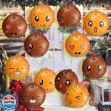 Jetec 12 Pcs Christmas Inflatable Balls 12 Inch Light Up Giant Gi