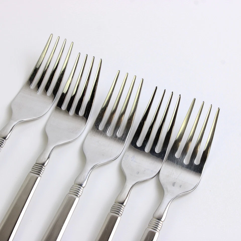 Lot Of 5 J A Henckels (Zwilling) Metrona (Stainless) Flatware 7.25" Salad Forks - Image 3 of 4