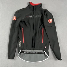 Castelli Jacket Womens Large Gabba Rosso Corsa Windstopper Cycling Full Zip