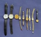 Vintage Watch Lot: 9 pc Untested Parts/Repair -Seiko Armitron Pulsar Timex Time