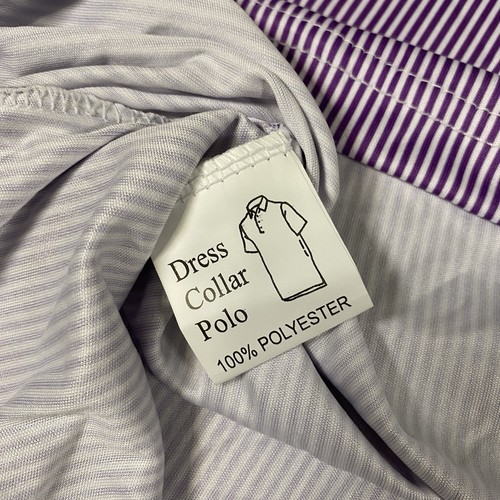 Collars & Co eleganter Kragen weiß lila vertikale Streifen Herren Large Polo neu ohne Etikett - Bild 7 von 9