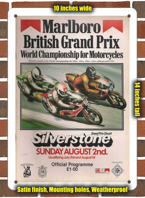 Metal Sign - 1981 Silverstone Circuit Racing Program - 10x14 inches