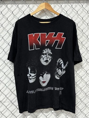 KISS Alive Worldwide Concert Tour Band Graphic 1990s vintage concert t-shirt, vintage, size XL, single stitch, B+ condition