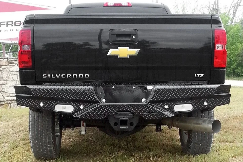 For Chevy Silverado 1500 LD 19 Bumper Diamond Series Full Width Black Powder Foto 3 de 4