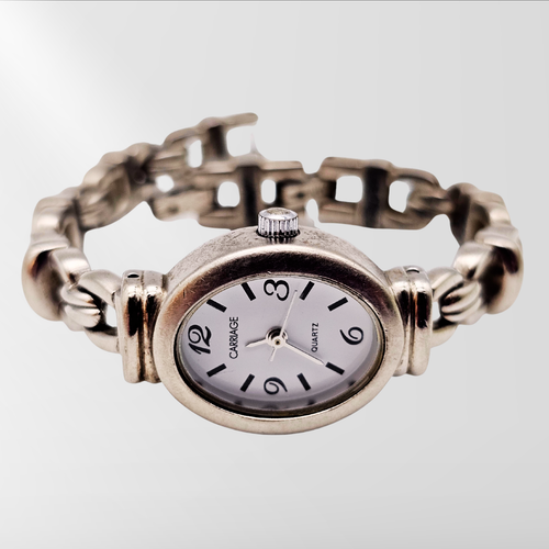 Carriage by Timex Damen Quarz Armband Uhr Silber Oval Zifferblatt Vintage " - Bild 3 von 9