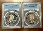 2 1961 Proof Franklin Half Dollars 50C PCGS PR65 & 64 90% Silver Ships Free!
