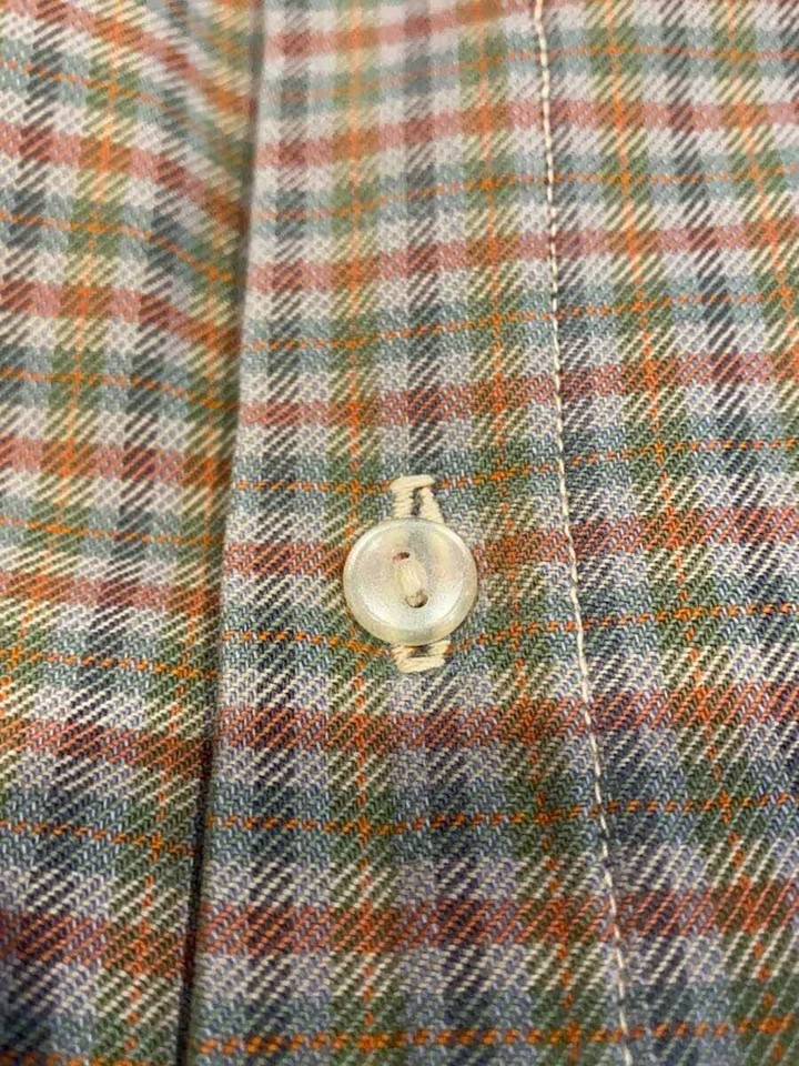 Other Brands Vintage 60s Grandpa Shirt Crazy Pattern Khaki Check | eBay UK