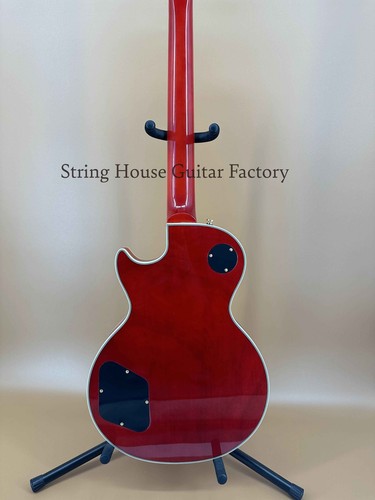 Custom Chibson LP Red Electric Guitar Gold Part Mahogany Body Maple Fretboard - 第 9/11 張圖片