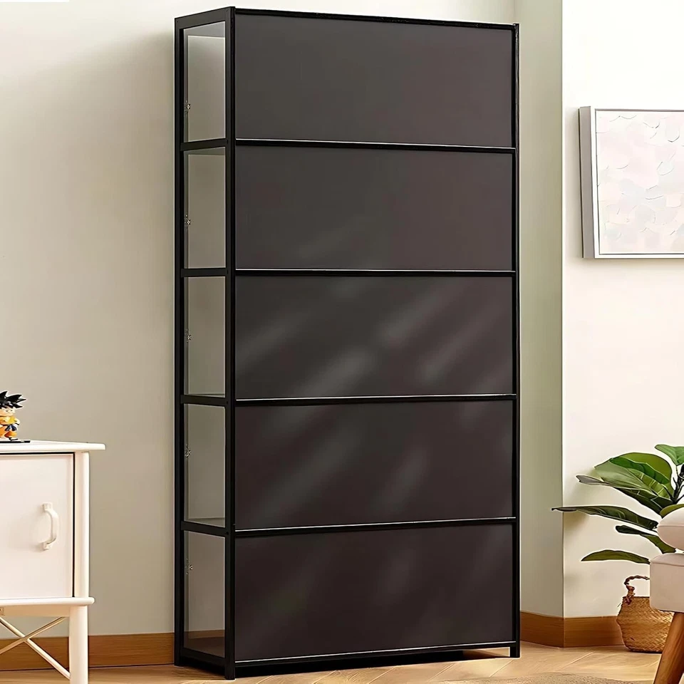 Vitrina con puerta de vidrio acrílico, vitrina de curiosidades de 5 niveles, coleccionable... Foto 2 de 4