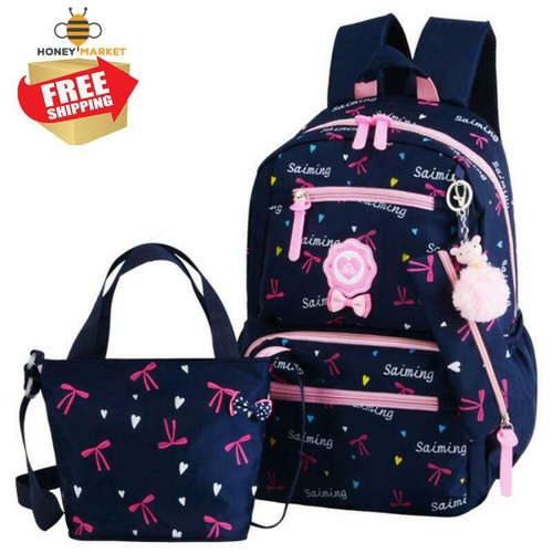 3pcs/set Morrales Escolares Para Niñas Mujer Bolsos De Colegio Mochilas  Lonchera | eBay