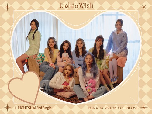 LIGHTSUM 2nd Single Album Light a Wish CD+P.Book+Lyrics+2p Card+Sticker+F.Poster - Picture 15 of 21