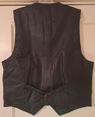 Wilsons Black Leather Vest Size L - Picture 2 of 13