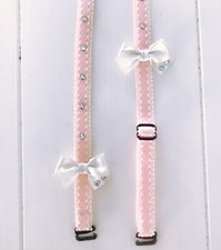 Wacoal Japan Decorative Adjustable Rhinestone Pink Bra Straps with Bows