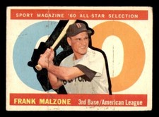 1960 Topps Baseball #557 Frank Malzone (All-Star) VG *f2