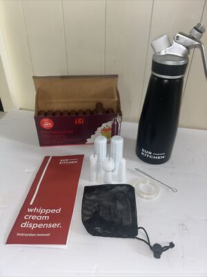 EUR KITCHEN Professional Cream Whipper &  iSi Chargers x 40