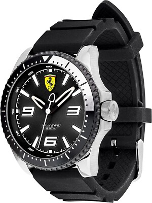 Scuderia Ferrari Analog Black Dial Silver Case Men's XX Kers 46mm