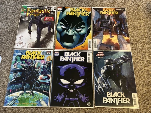 Black Panther #1, 2022 ~ All 5 Variants & Fantastic Four #52 Fan Expo Variant