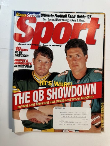 Sport Magazine October 1997 Favre,Marino,Griffey,Rodriguez-Great Ads- Mint!!!