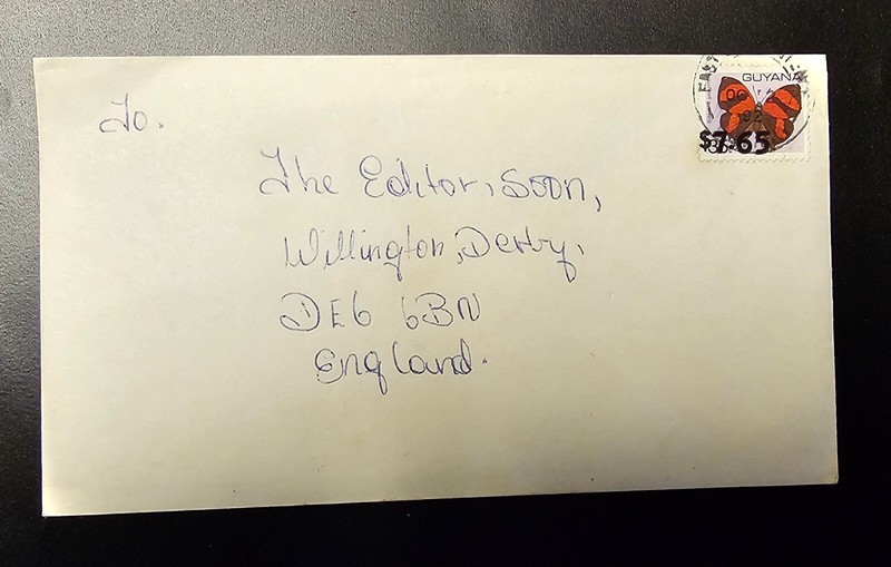 Guyana Cover sent to England with Overprint on Stamp $7.65 Colony British Guiana
