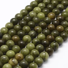 5 Strands Round 8mm Natural Chinese Jade TaiWan Jade Beads 48pcs/strand 15.4"