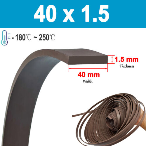 Tiras de goma 4mm-40mm ancho 1mm/1.5mm grueso 1-10m largo goma maciza goma dura PTFE - Imagen 43 de 43