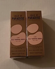2 Isle Of Paradise Light Self Tanning Drops For Face and Body 1.01 fl (B3-H18)