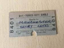 B,T,C,   Railway . TICKET, (  Goole. To. Manchester,  63,  ) A-94