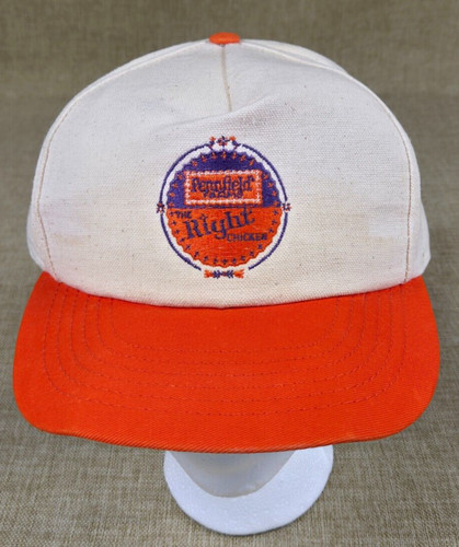 Vintage Pennfield Farm Trucker Hat White Orange The Right Chicken SKM USA