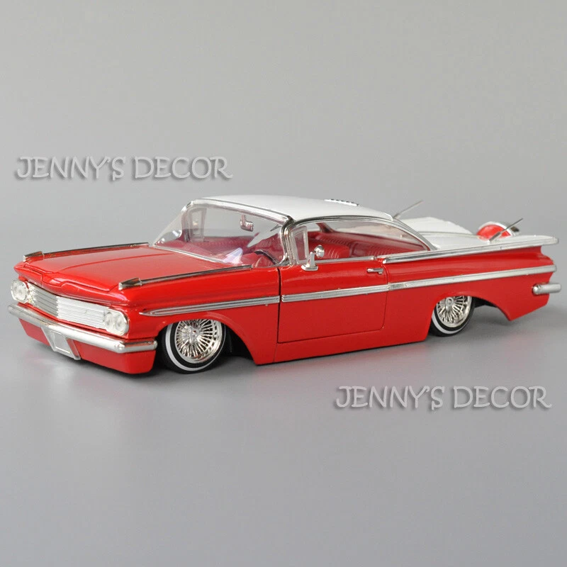 Jada 1:24 Scale Diecast Metal Car Model Toy 1959 Chevy Impala Miniature  Replica