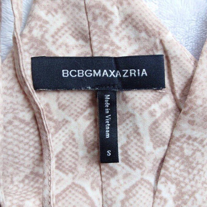 BCBGMaxAzria Snake Print Bare Pink python Faux Wr… - image 4